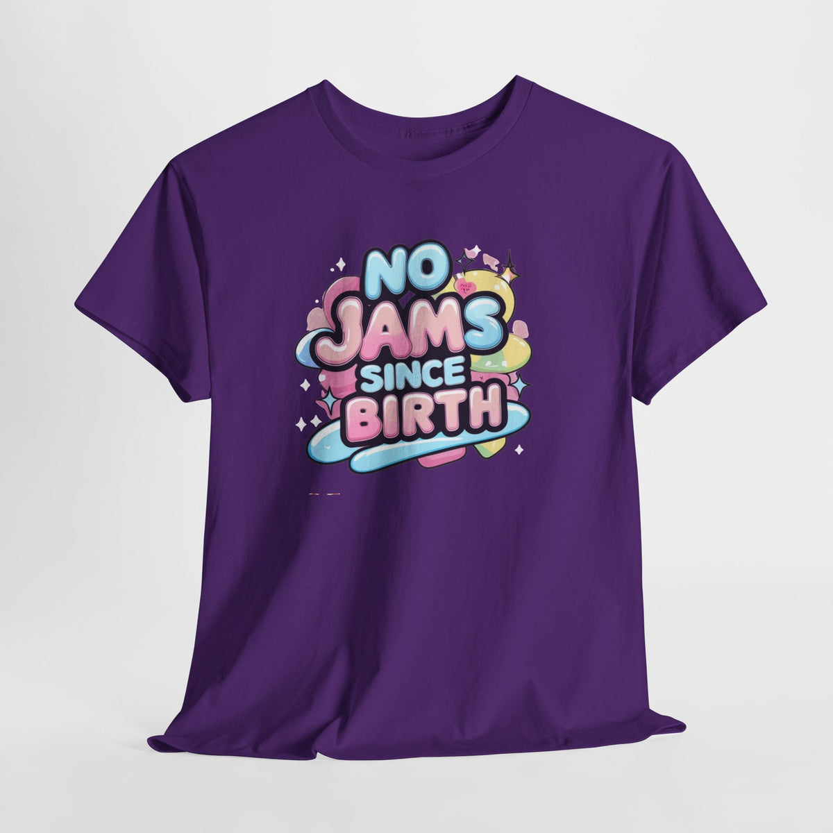 No Jams Since Birth T-Shirt — Cute Pastel Graphic Tee