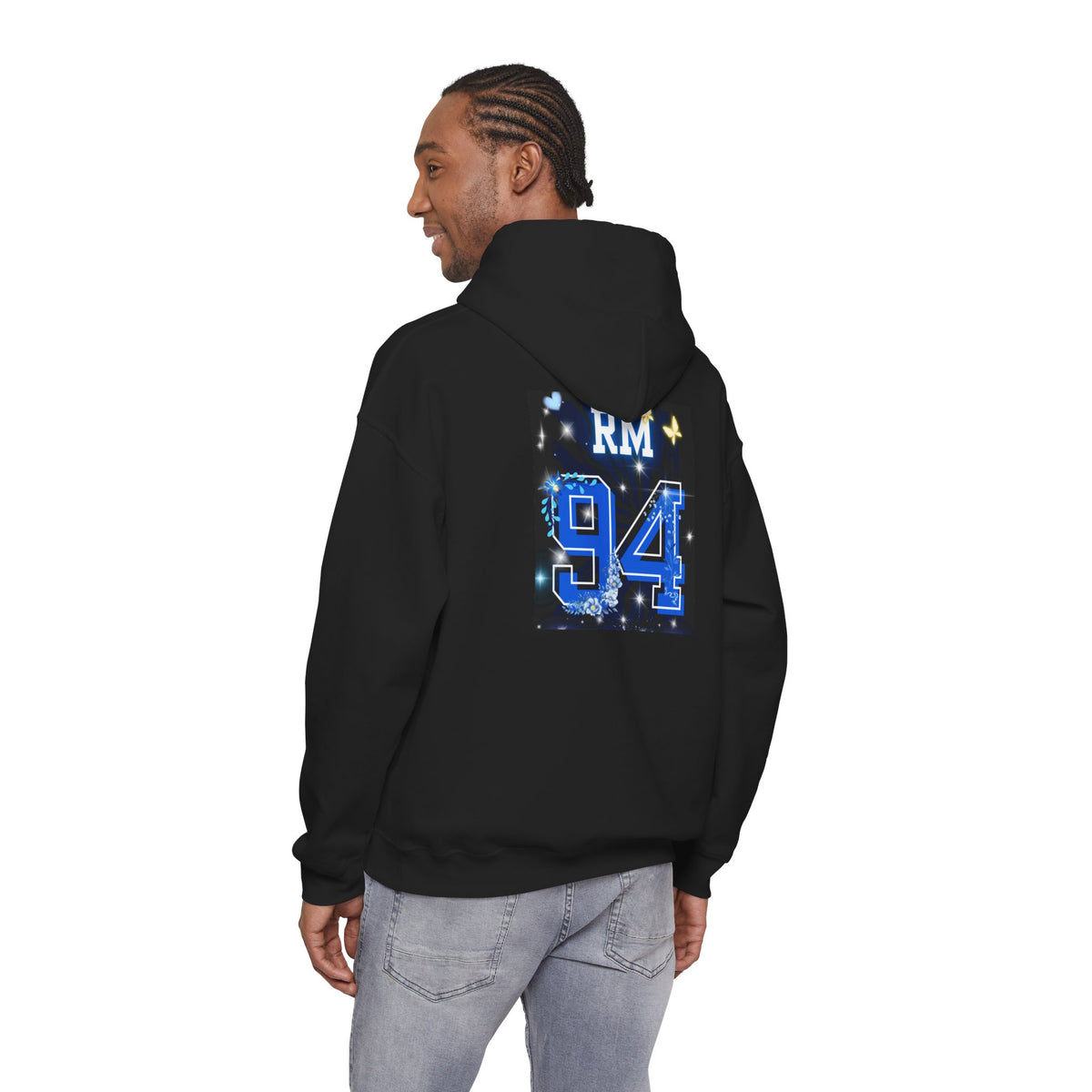 RM Photo Hoodie — Custom Back Number "94" Music Fan Pullover
