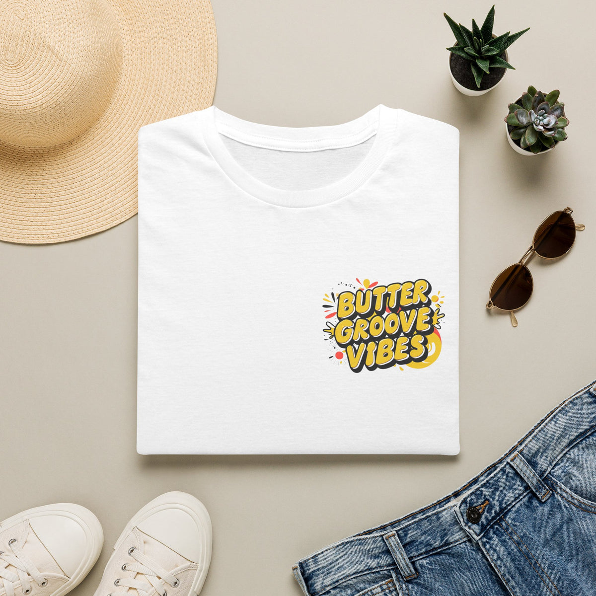 T-Shirt — "Butter Groove Vibes" Retro Graphic Tee