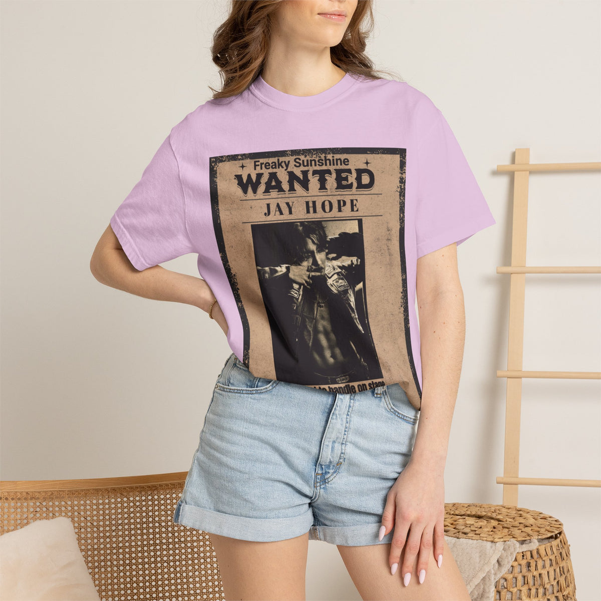 Wanted Poster Graphic T-Shirt — "Freaky Sunshine: Jay Hope" Vintage Style