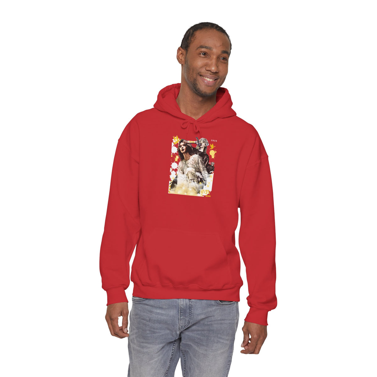 Jimin 95 Hoodie — K-Pop Fan Pullover with Photo Collage Front & Graphic Back