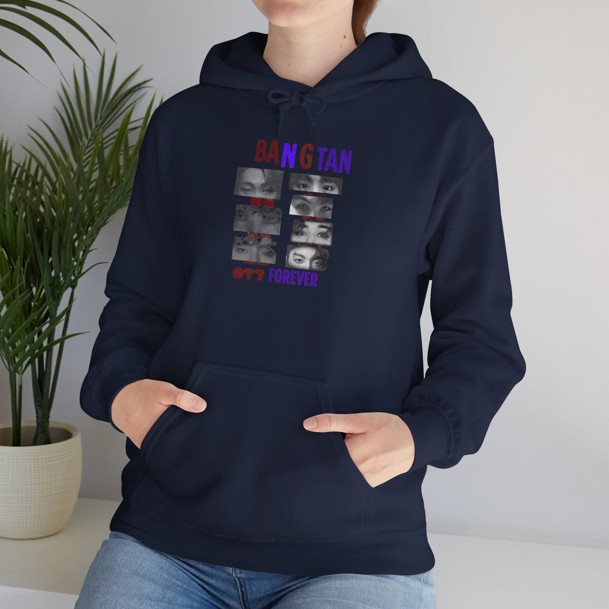 Bangtan Photocollage Hoodie — BTS Eyes Forever Fan Sweatshirt