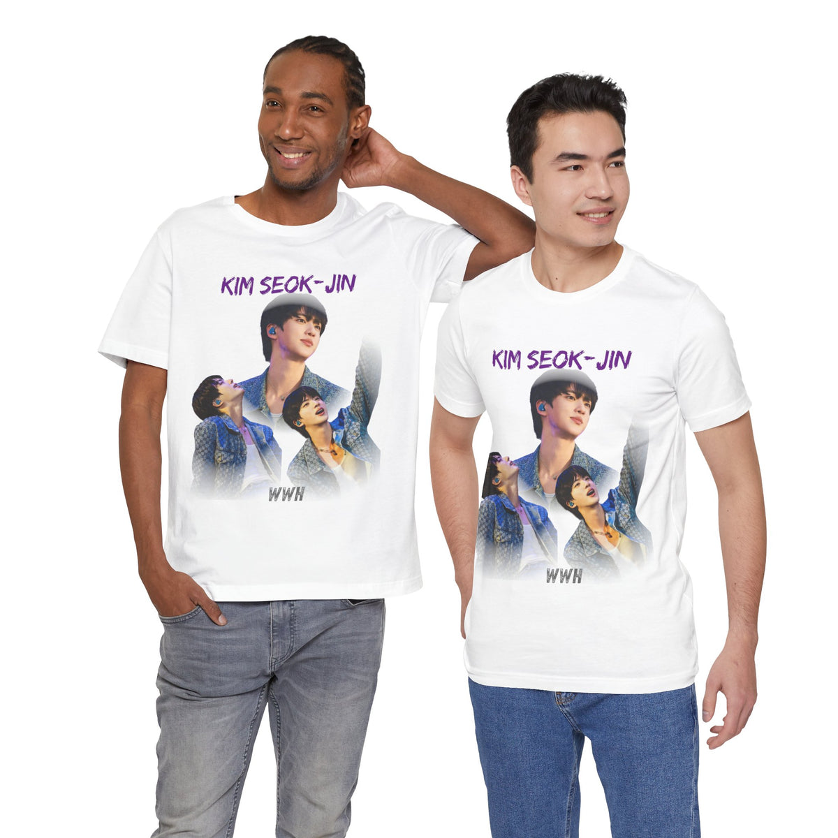 Jin (Kim Seok-jin) Fan Tee — K‑Pop BTS Portrait Graphic T‑Shirt