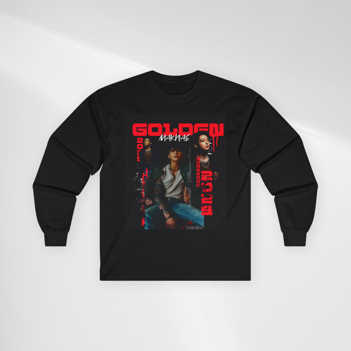 JK Golden Era Long Sleeve Tee — Retro Duo Portrait Graphic