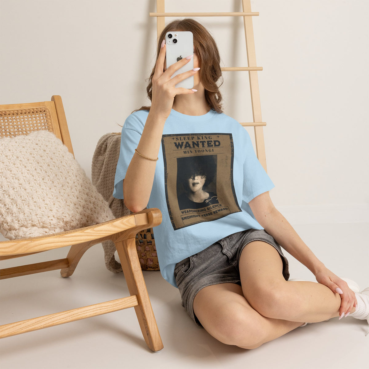 Suga Wanted Poster T-Shirt — "Sleep King Wanted" Vintage Horror Graphic Tee