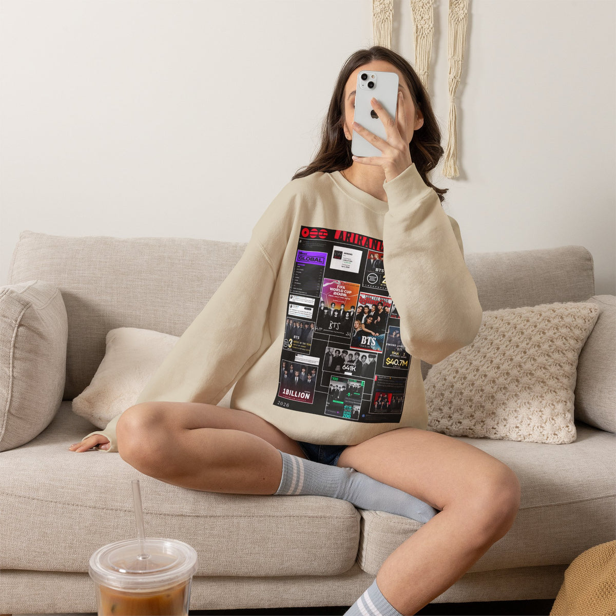 Collage Graphic Sweatshirt — BTS Moments Photo Montage Crewneck