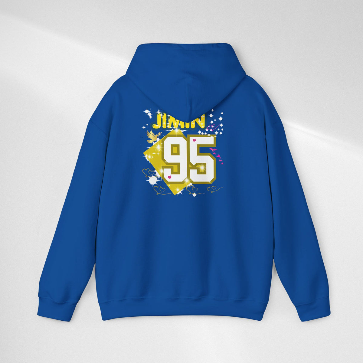 Jimin 95 Hoodie — K-Pop Fan Pullover with Photo Collage Front & Graphic Back