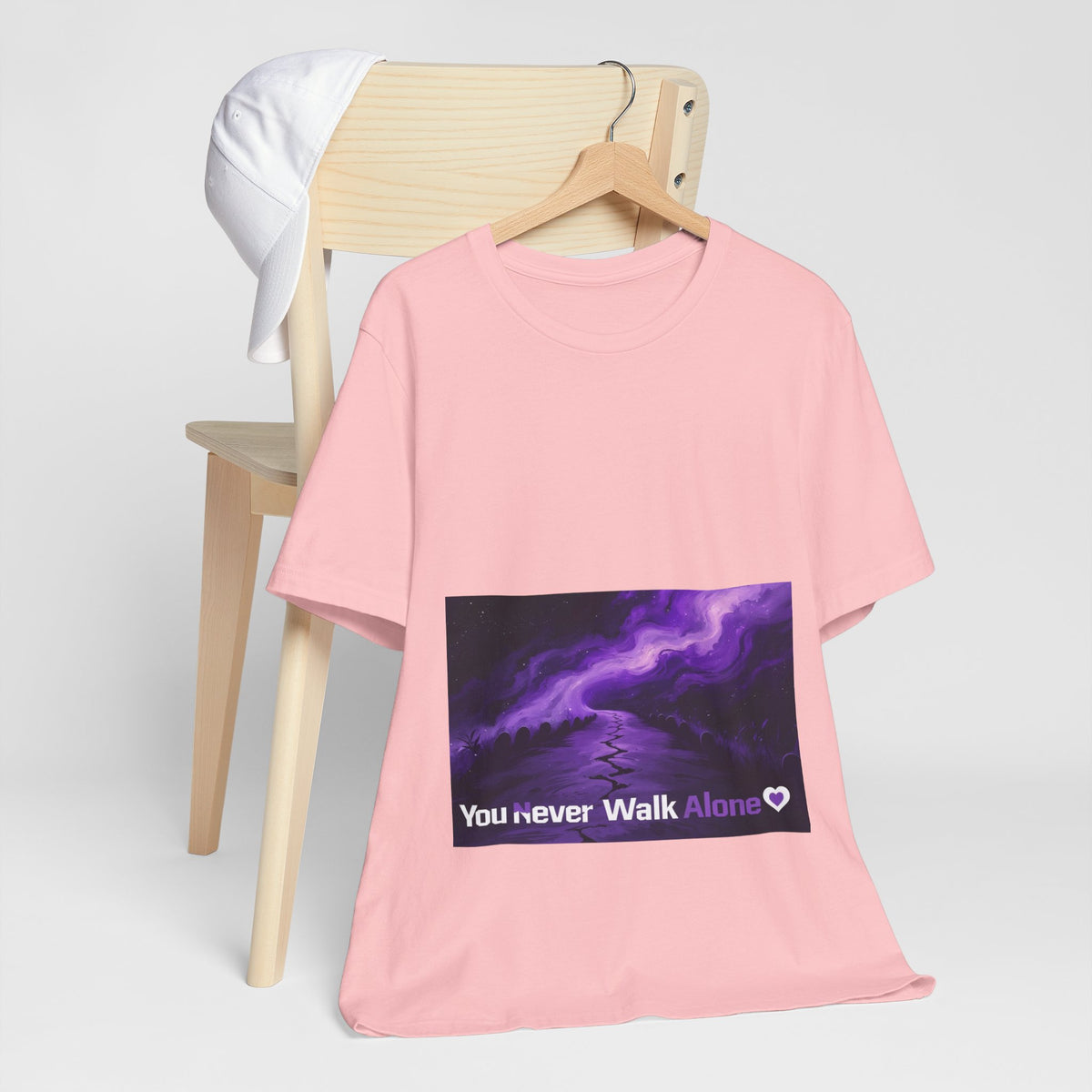 You Never Walk Alone Tee — Purple Nebula Graphic T-Shirt