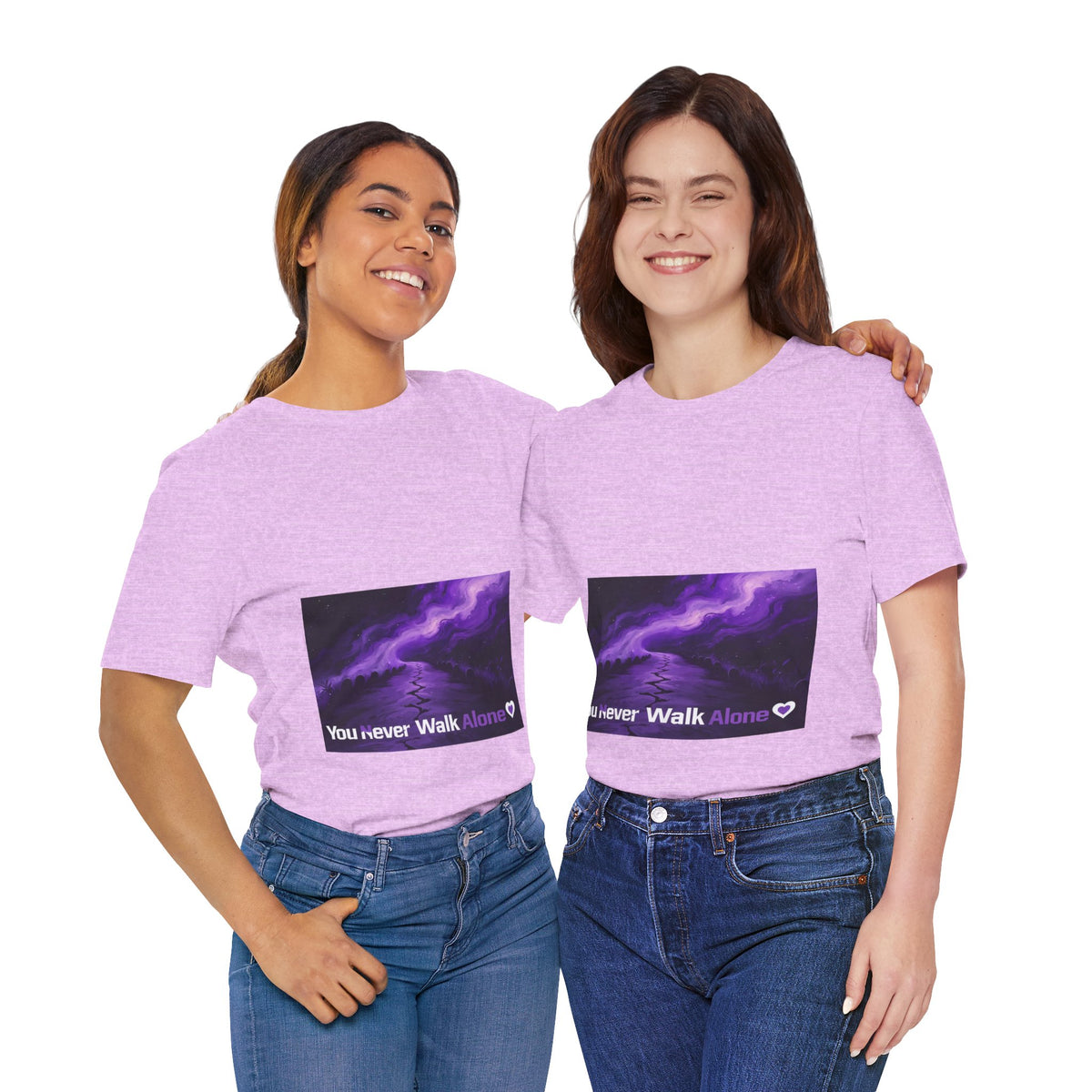 You Never Walk Alone Tee — Purple Nebula Graphic T-Shirt