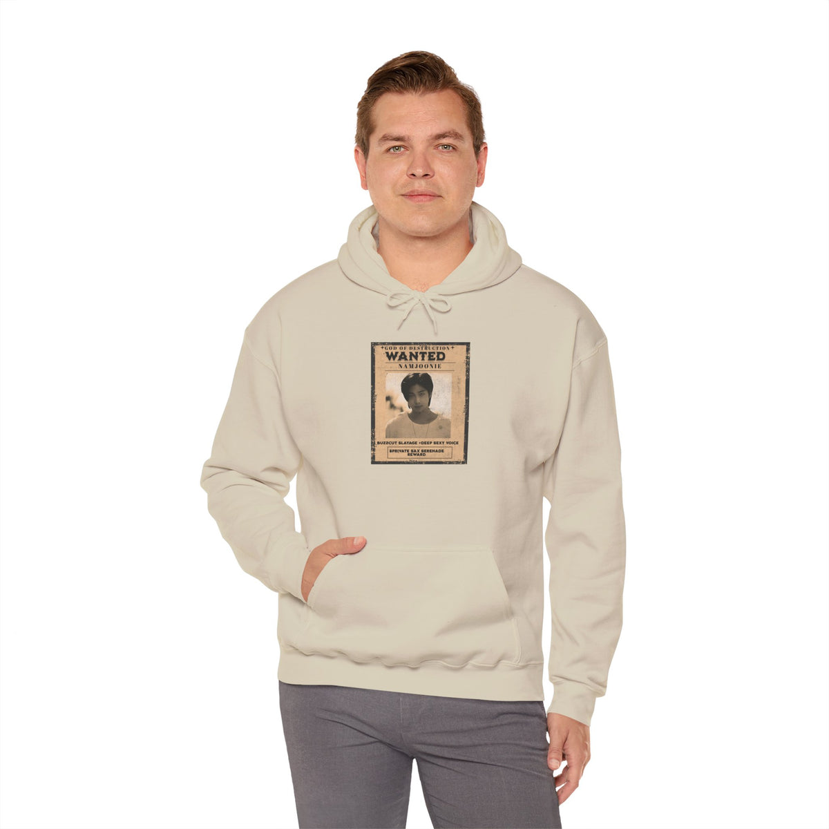 Wanted Namjoon Poster Hoodie — Vintage Photograph Graphic Sweatshirt