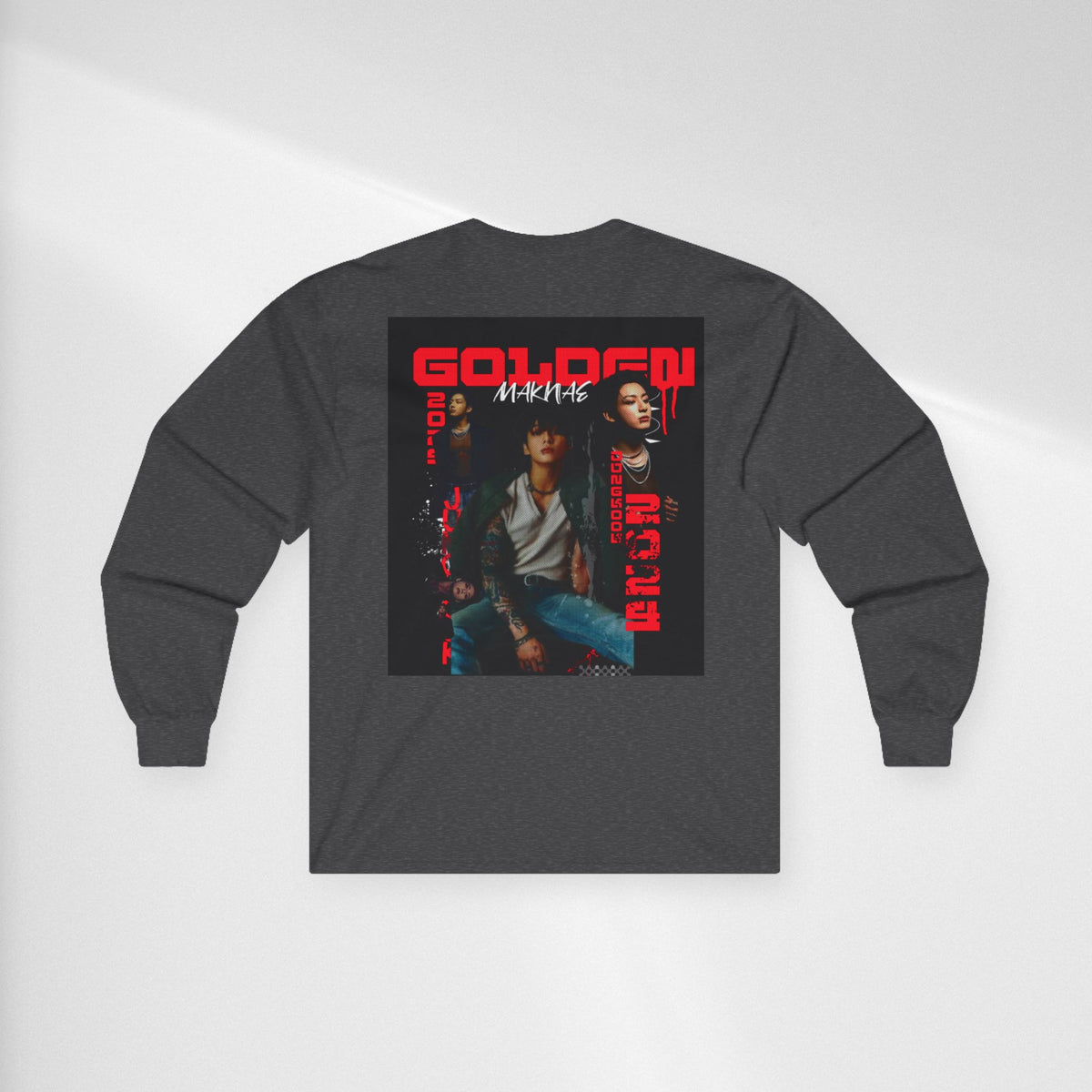 JK Golden Era Long Sleeve Tee — Retro Duo Portrait Graphic