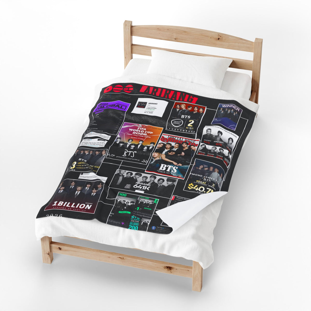 Plush Blanket — BTS Collage Velveteen Throw