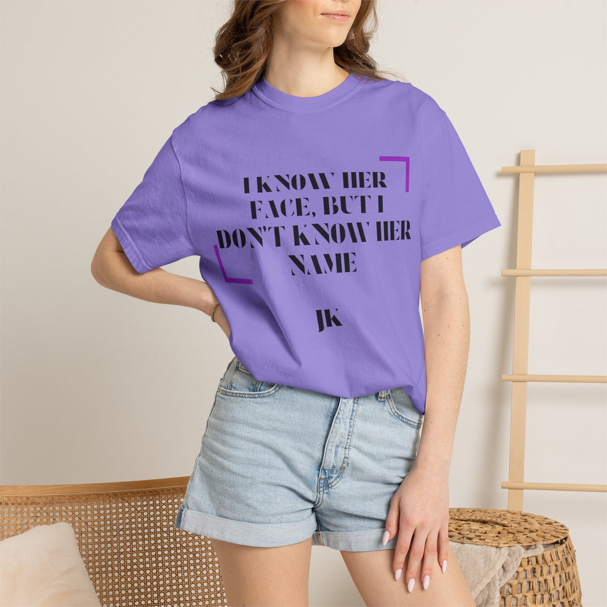 T-Shirt — “I Know Her Face, But I Don’t Know Her Name” Graphic Tee