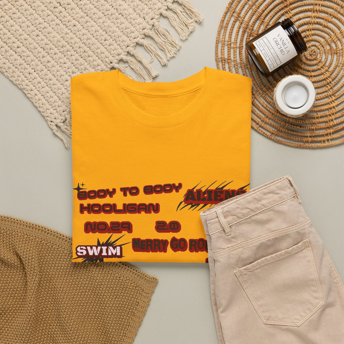 BTS ARIRANG Graphic Tee — Distorted Red Text Band Shirt