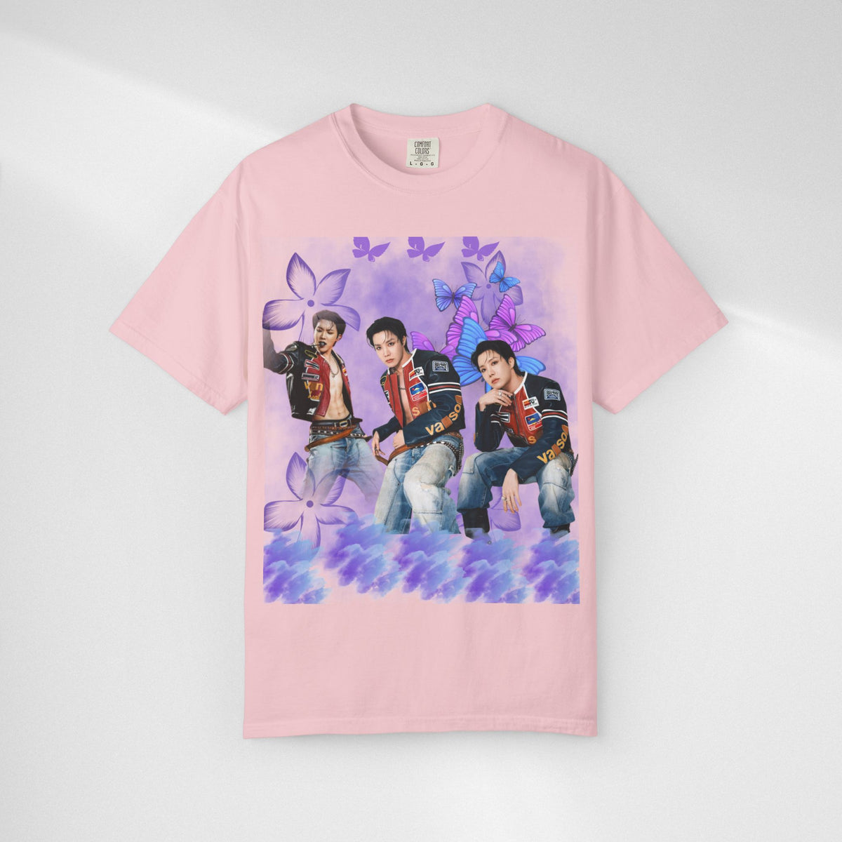 JHOPE Graphic T-Shirt — Purple Floral Portrait Tee