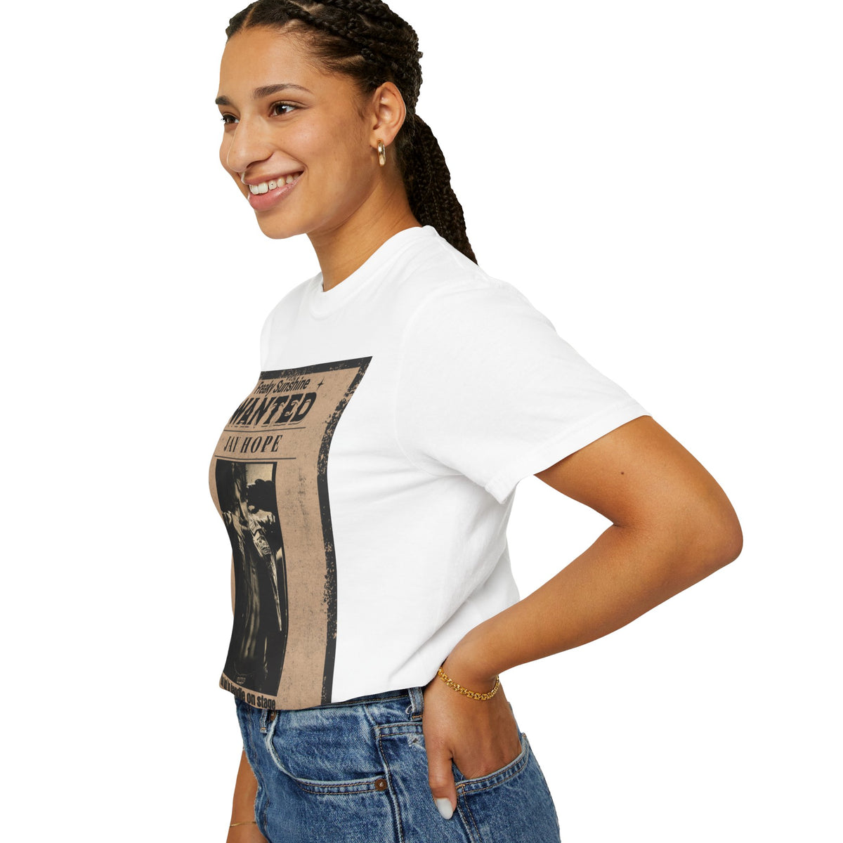 Wanted Poster Graphic T-Shirt — "Freaky Sunshine: Jay Hope" Vintage Style