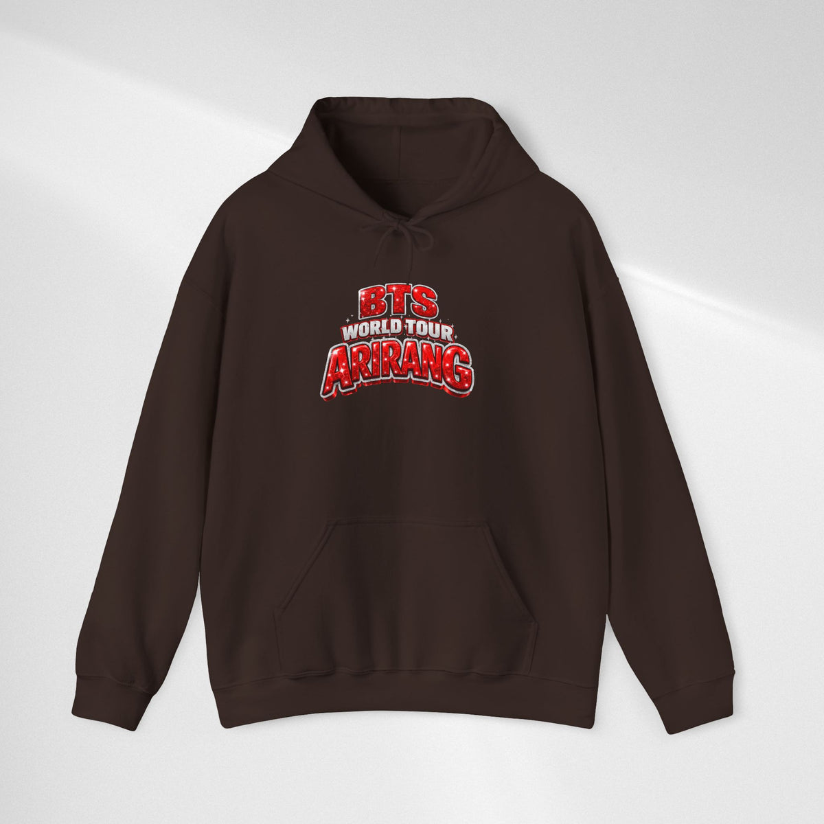 BTS Hoodie — "World Tour ARMY" Retro Red Graphic Pullover