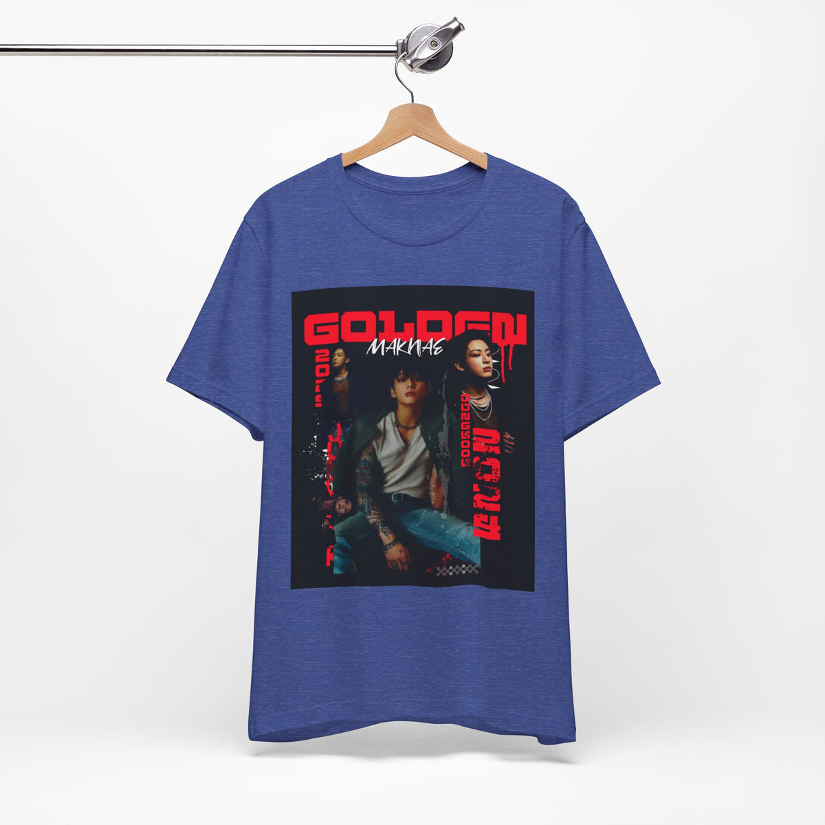 Jungkook Graphic Tee — Golden (Red Text)