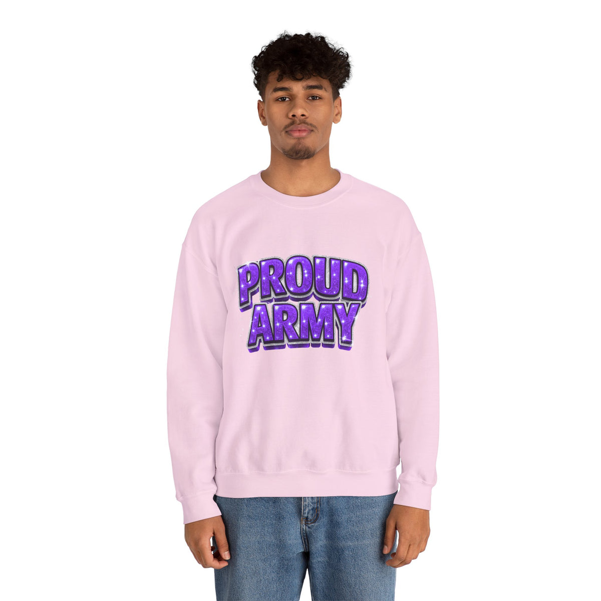 Proud Army Crewneck Sweatshirt — Support Pullover