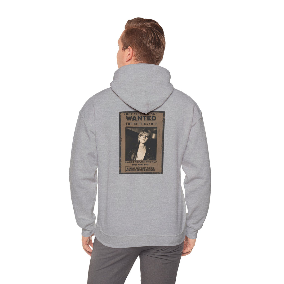 Vintage 'WANTED' Poster Hoodie — Retro V Design