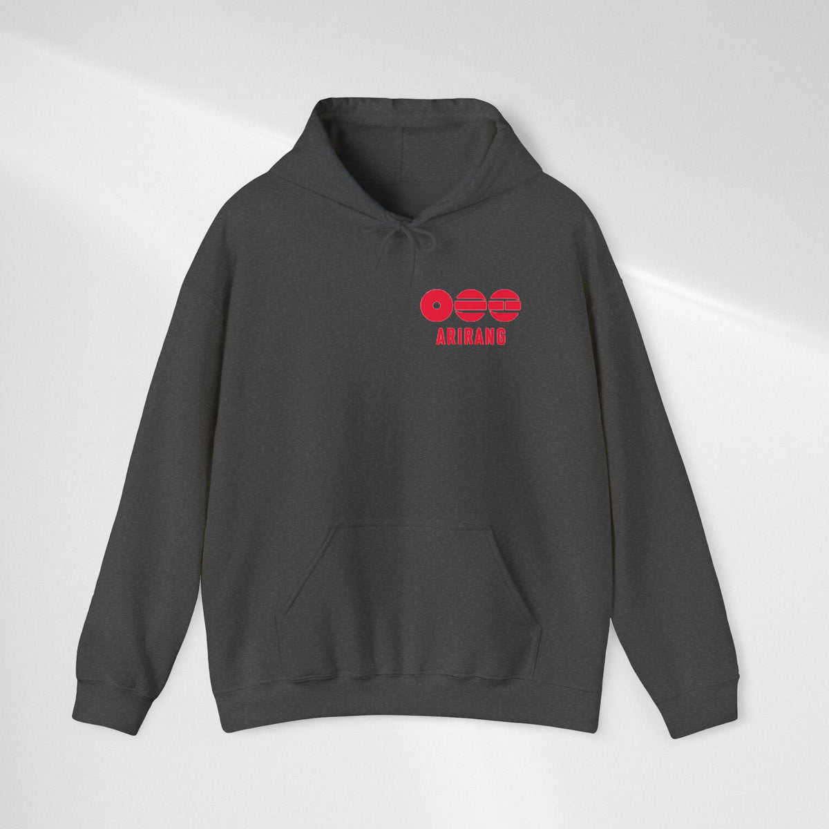 Arirang Logo Hoodie — Minimal BTS Inspired White Pullover