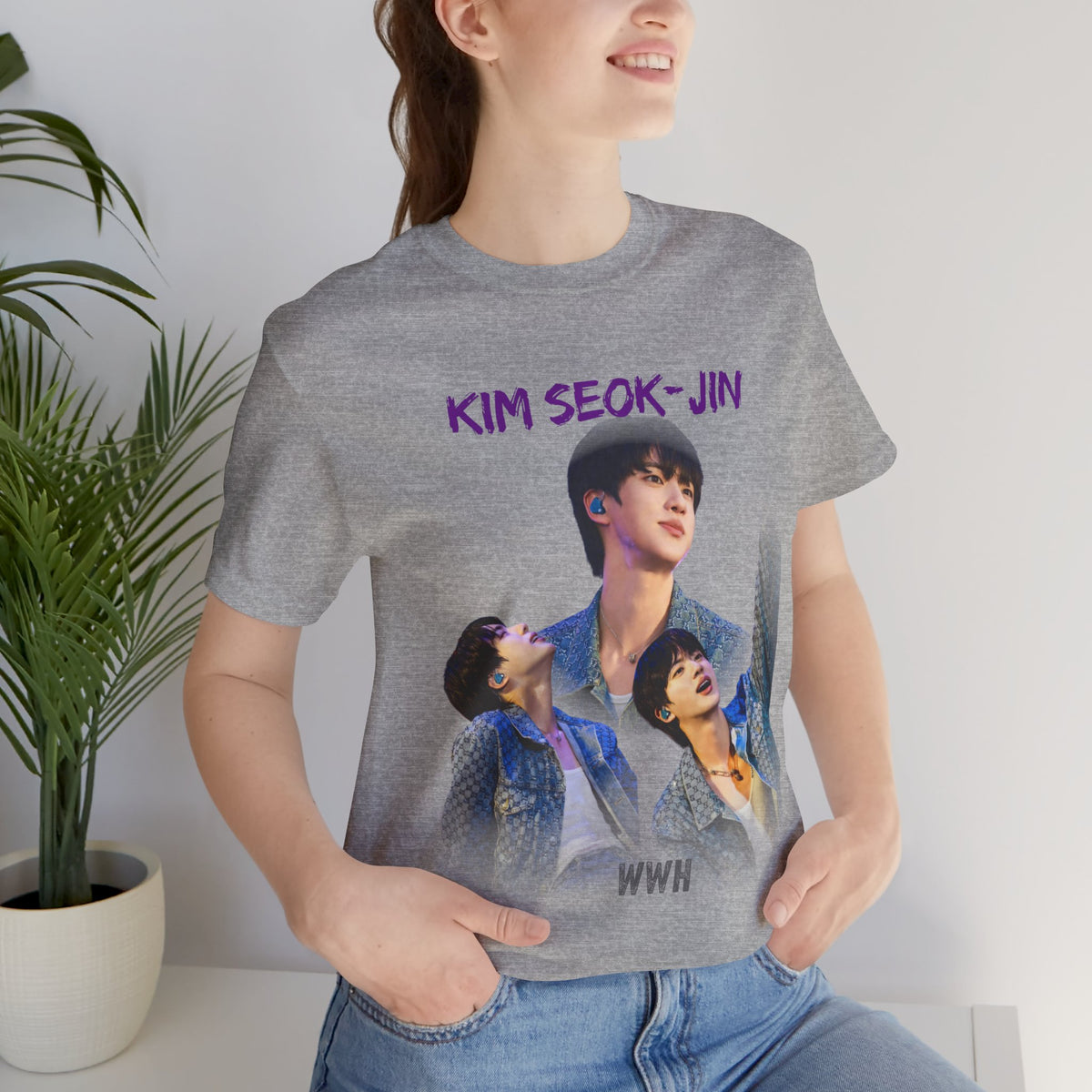 Jin (Kim Seok-jin) Fan Tee — K‑Pop BTS Portrait Graphic T‑Shirt