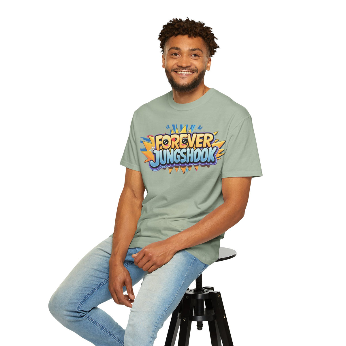 Forever Jungshook T-Shirt — Colorful Fan Graphic Tee