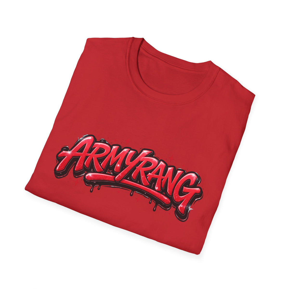 ArmyRang Graphic T-Shirt — Red Graffiti Streetwear Tee