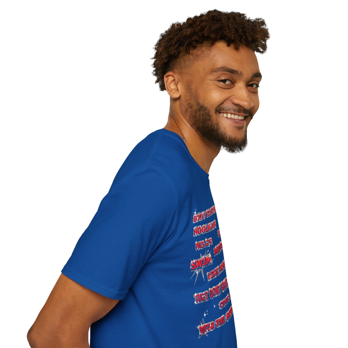 BTS Band Tee — Red  Text Graphic T‑Shirt