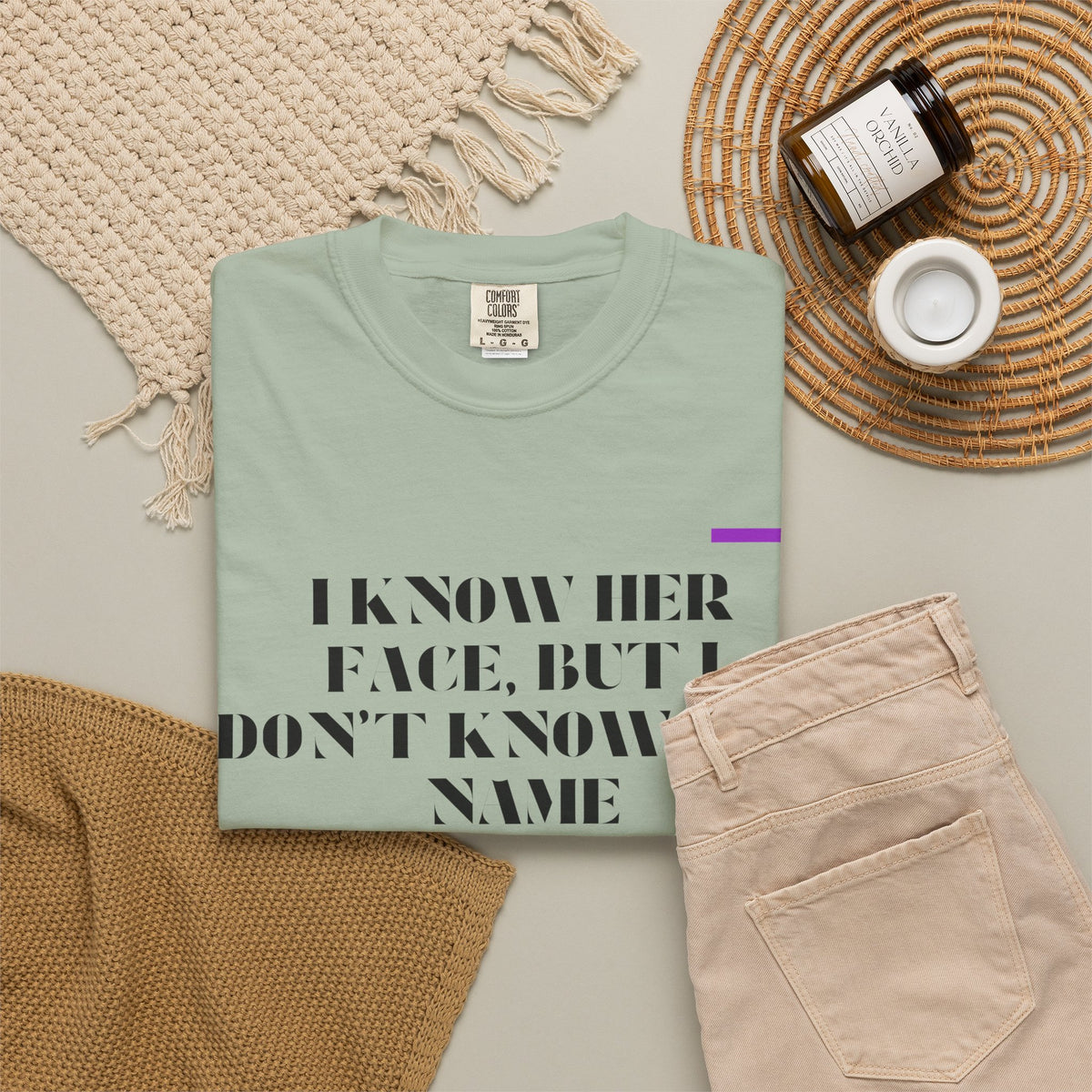 T-Shirt — “I Know Her Face, But I Don’t Know Her Name” Graphic Tee