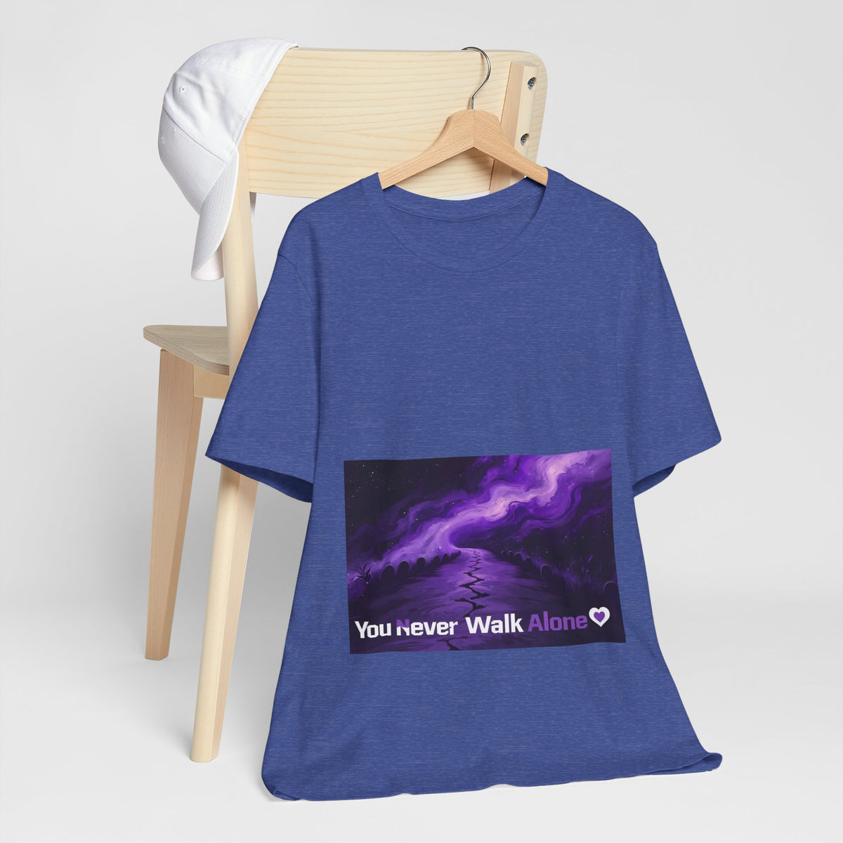 You Never Walk Alone Tee — Purple Nebula Graphic T-Shirt