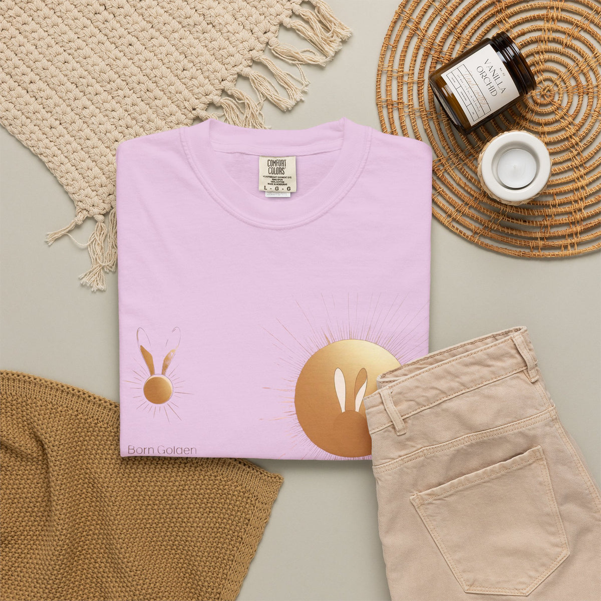 JK Gold Bunny Minimalist T-Shirt