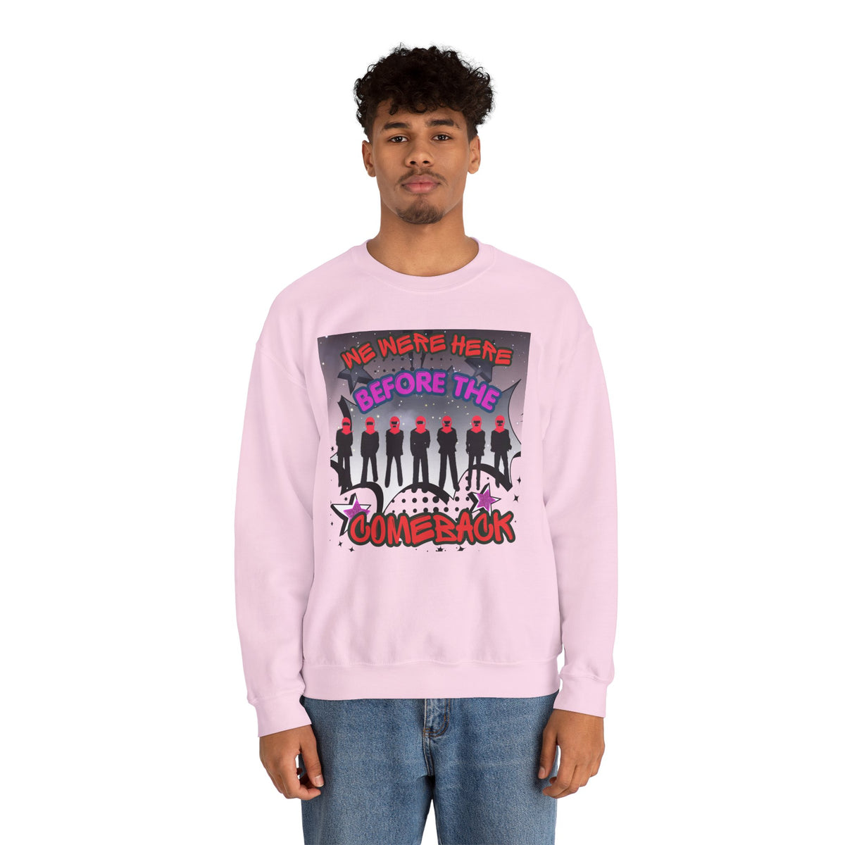 Crewneck Sweatshirt — BTS  the Comeback” Retro Pop Graphic