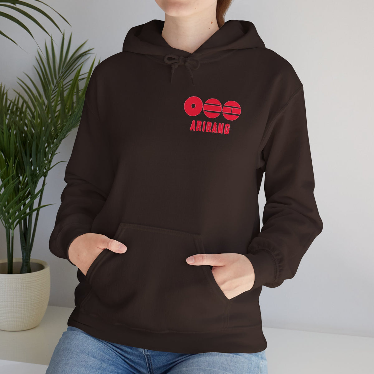 Arirang Logo Hoodie — Minimal BTS Inspired White Pullover