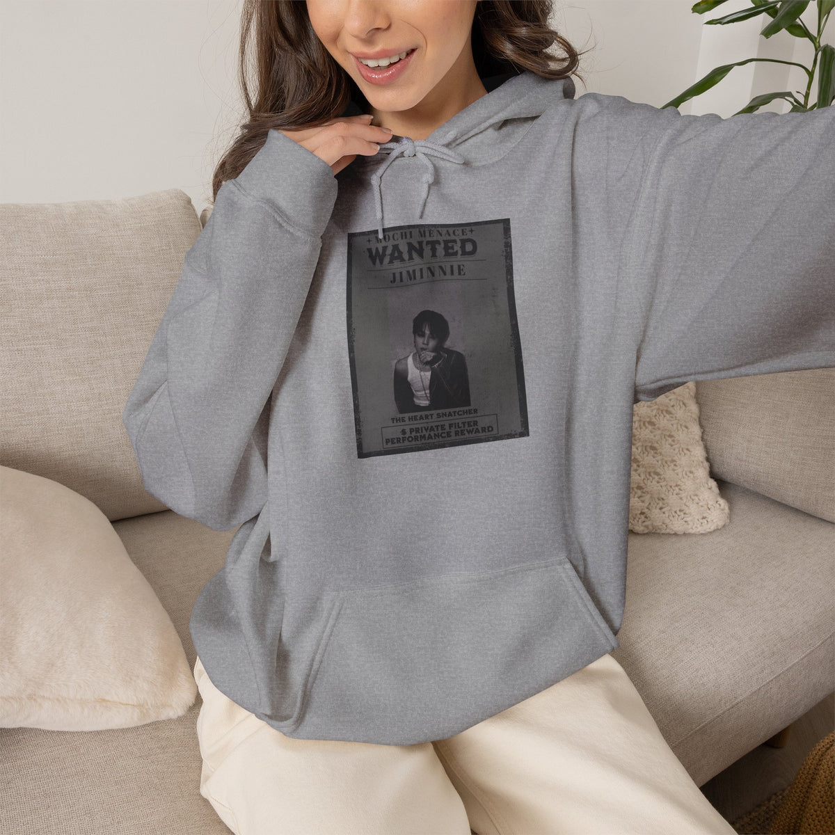 Jimmie Hoodie — "WANTED: Amnesie" Vintage Poster Graphic Hoodie