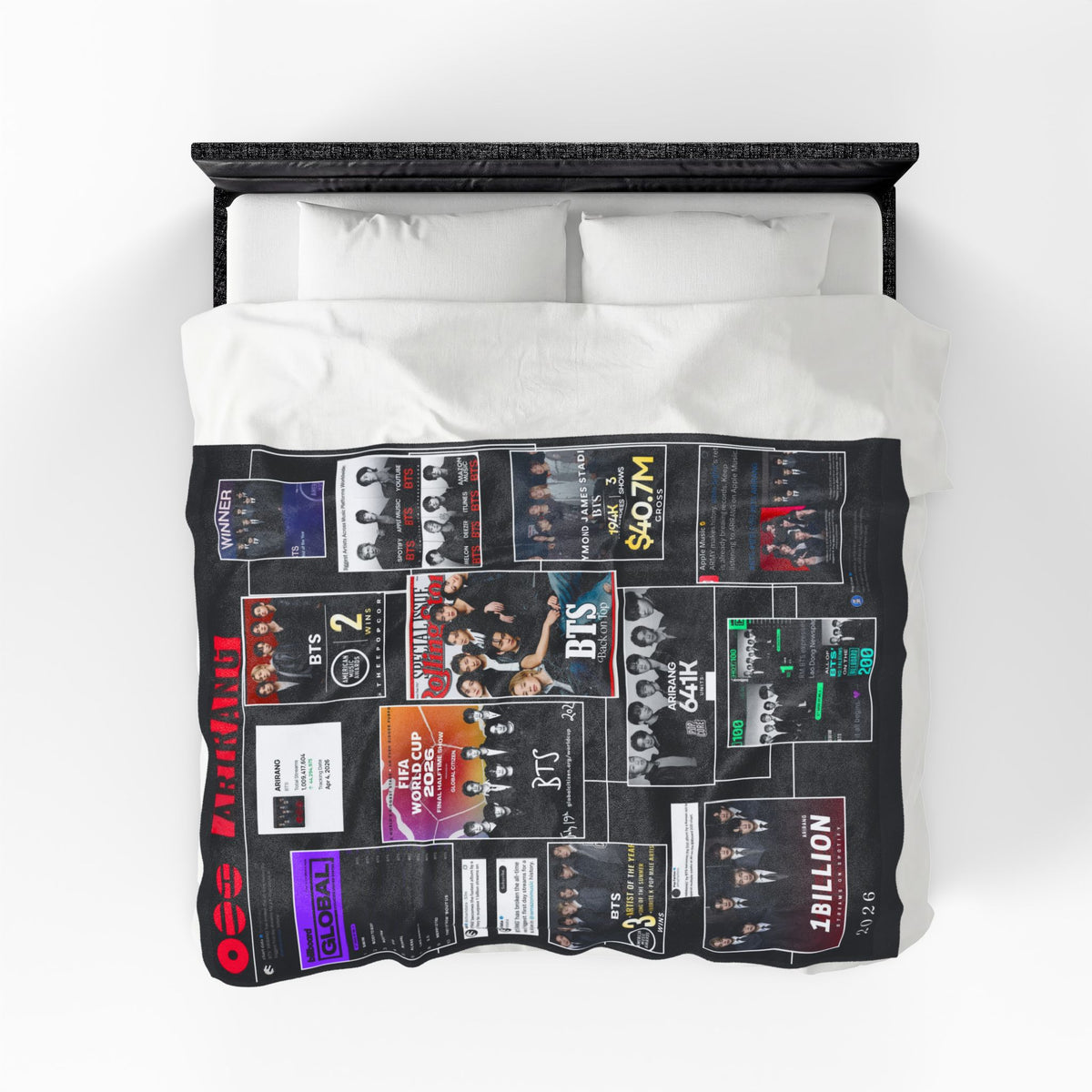 Plush Blanket — BTS Collage Velveteen Throw