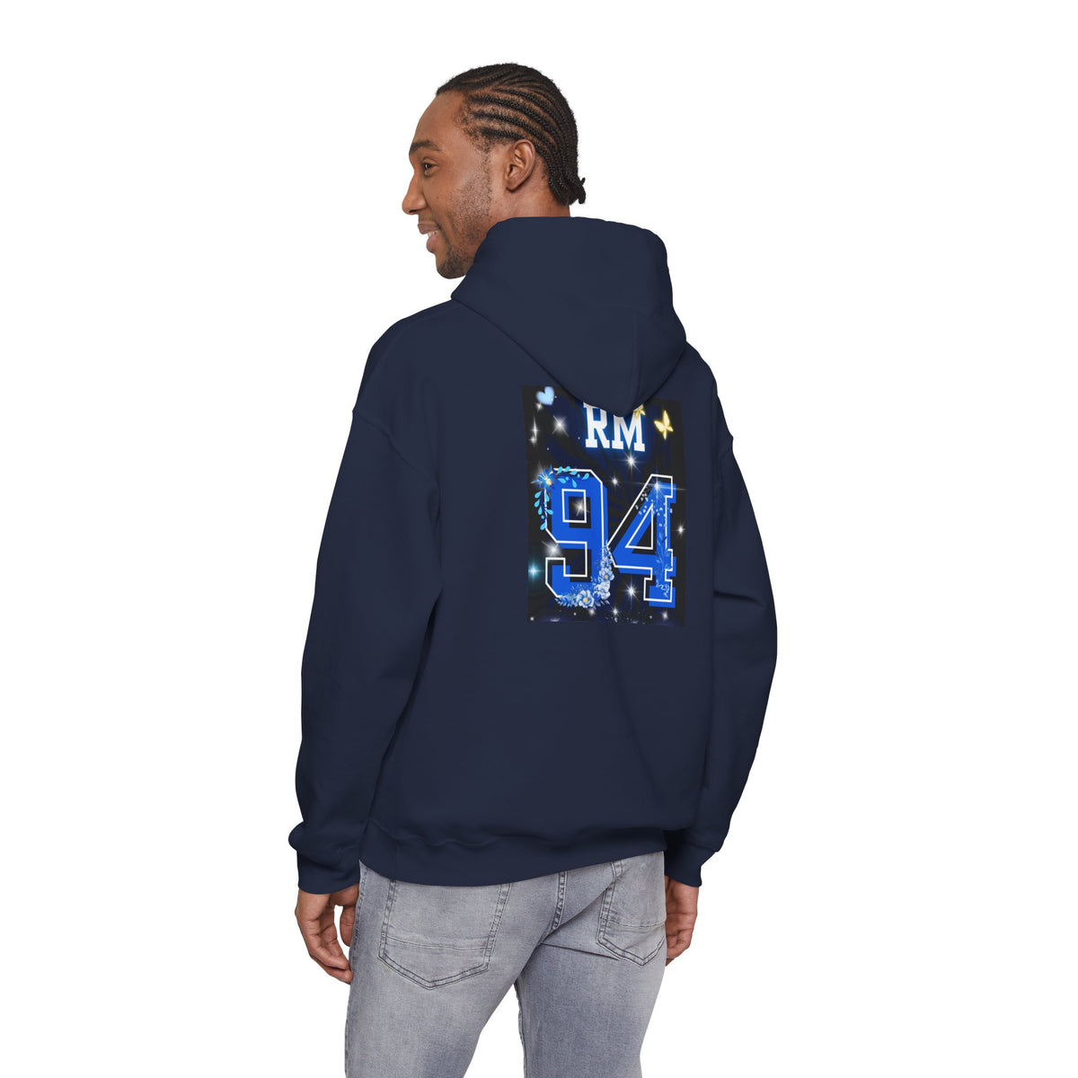 RM Photo Hoodie — Custom Back Number "94" Music Fan Pullover