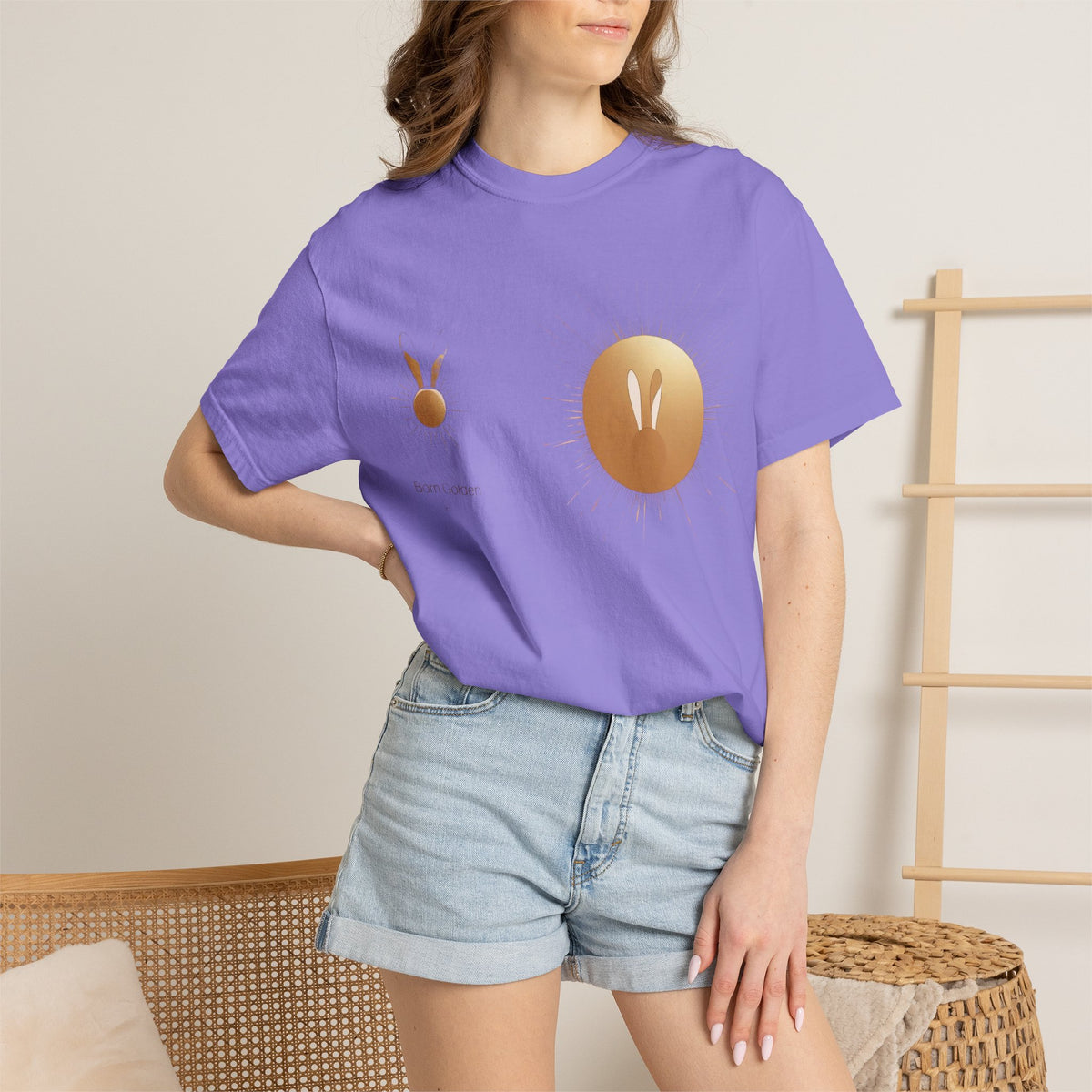 JK Gold Bunny Minimalist T-Shirt