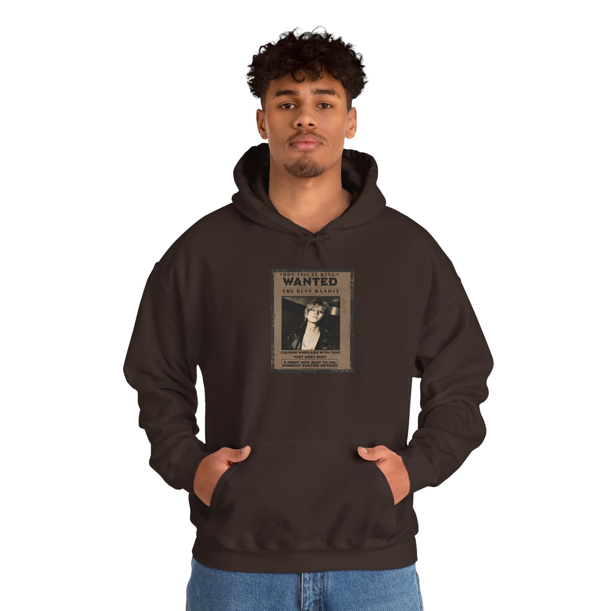 Vintage 'WANTED' Poster Hoodie — Retro V Design