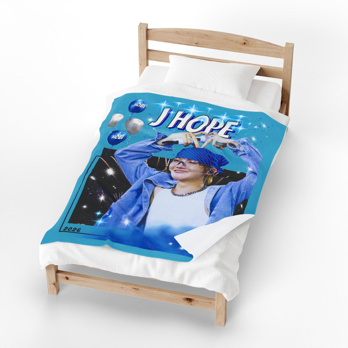 J-Hope Velveteen Plush Blanket - K-Pop Fan Throw