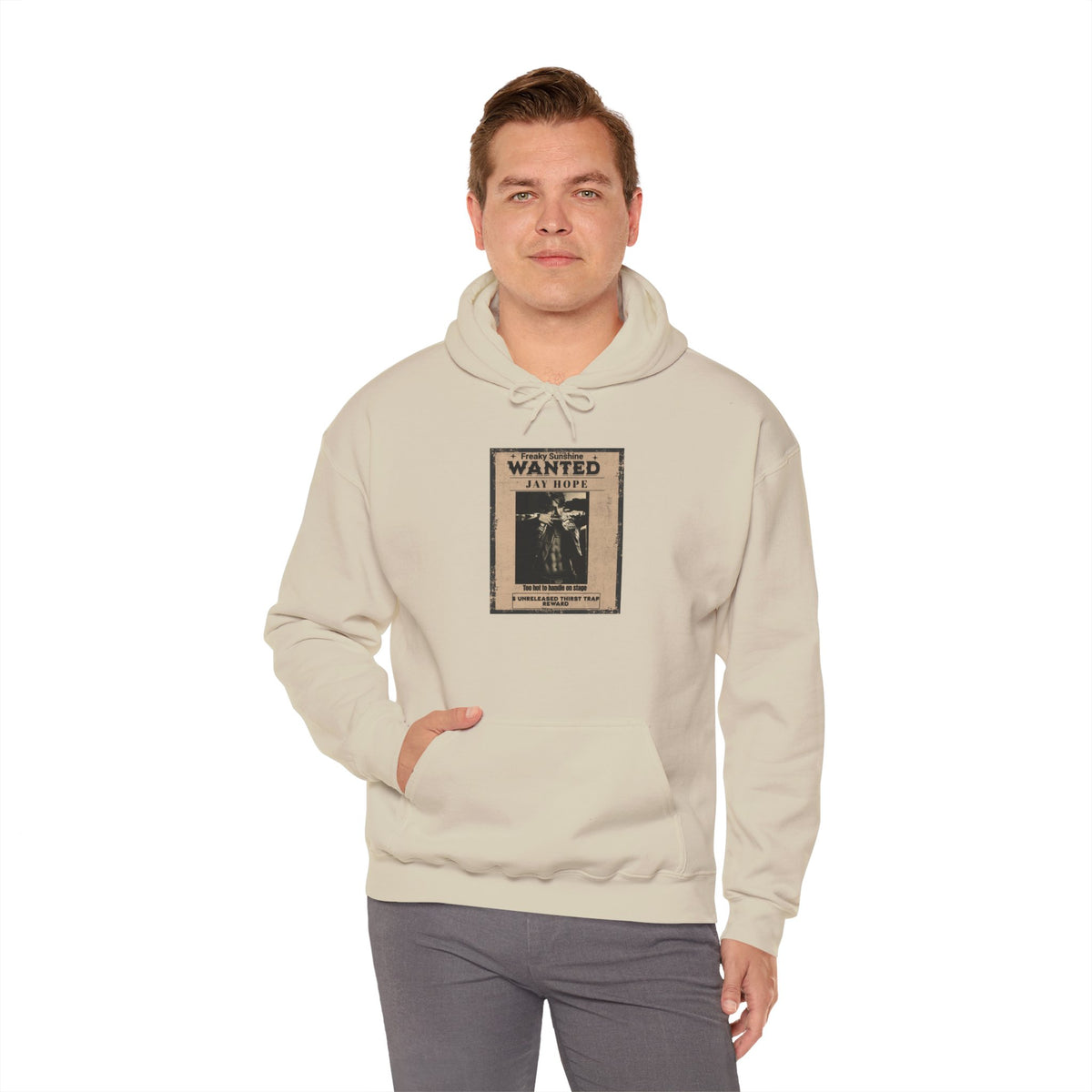 Wanted Poster Hoodie - Vintage 'WANTED: Jay Hope' Graphic Sweatshirt