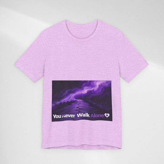 You Never Walk Alone Tee — Purple Nebula Graphic T-Shirt