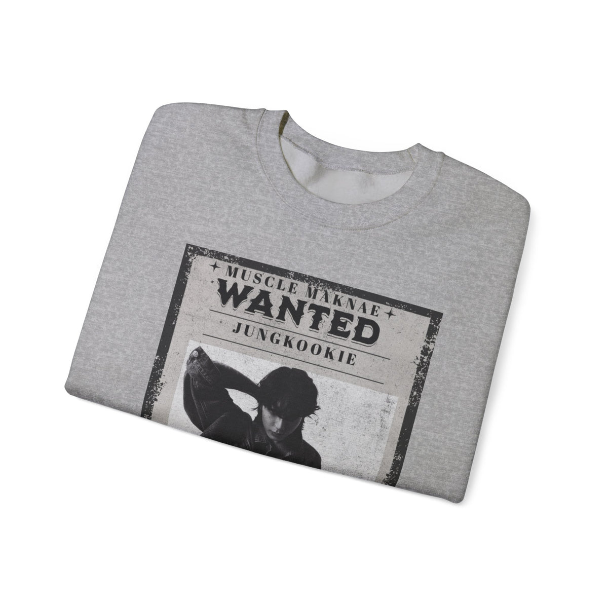 Wanted Poster Crewneck Sweatshirt — Vintage 'Wanted' Graphic Pullover