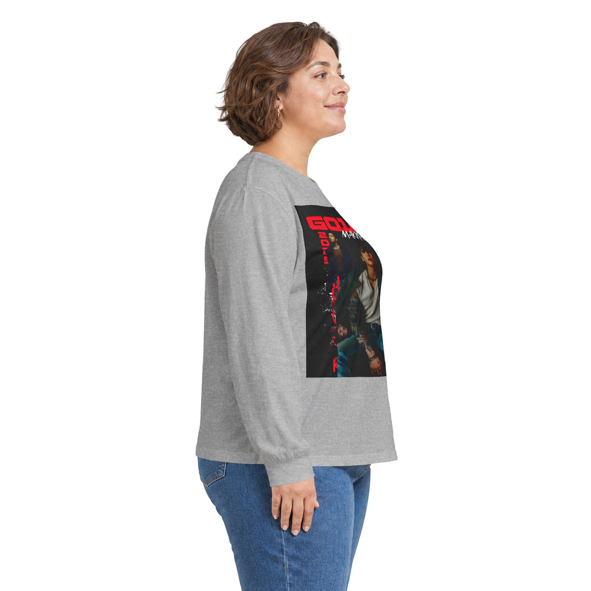 JK Golden Era Long Sleeve Tee — Retro Duo Portrait Graphic