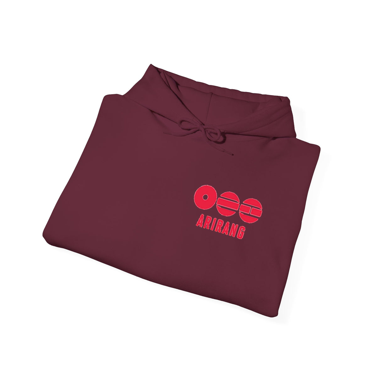 Arirang Logo Hoodie — Minimal BTS Inspired White Pullover
