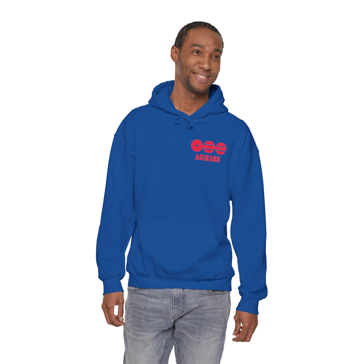 Arirang Logo Hoodie — Minimal BTS Inspired White Pullover