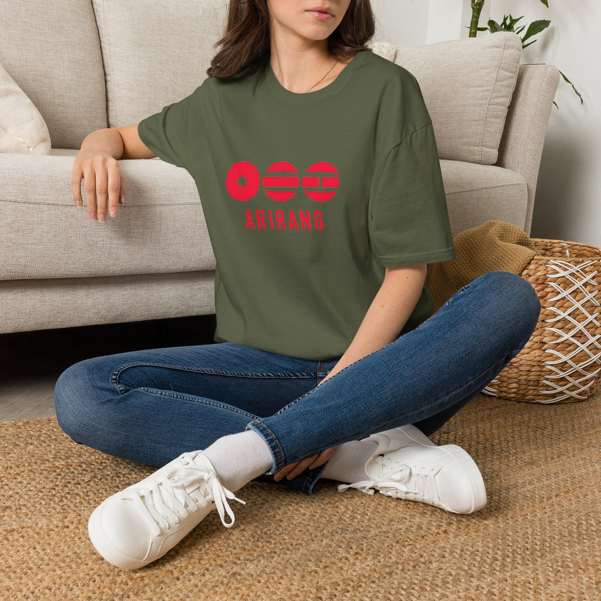 Arirang BTS T-Shirt — Retro Red Logo Tee