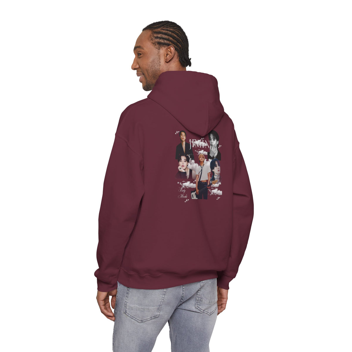 Jimin Band Photo Collage Hoodie — Vintage Rock Portrait Pullover