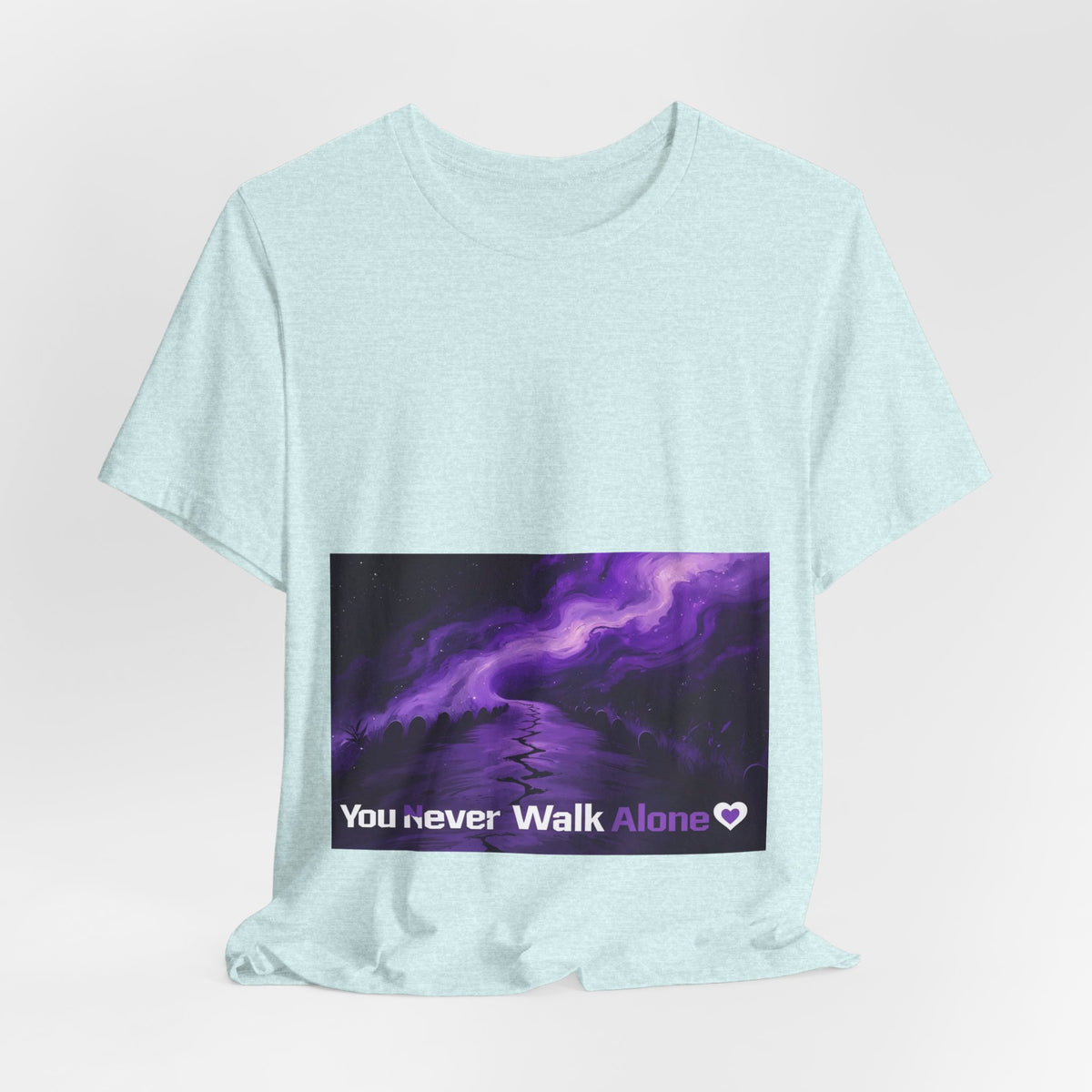 You Never Walk Alone Tee — Purple Nebula Graphic T-Shirt