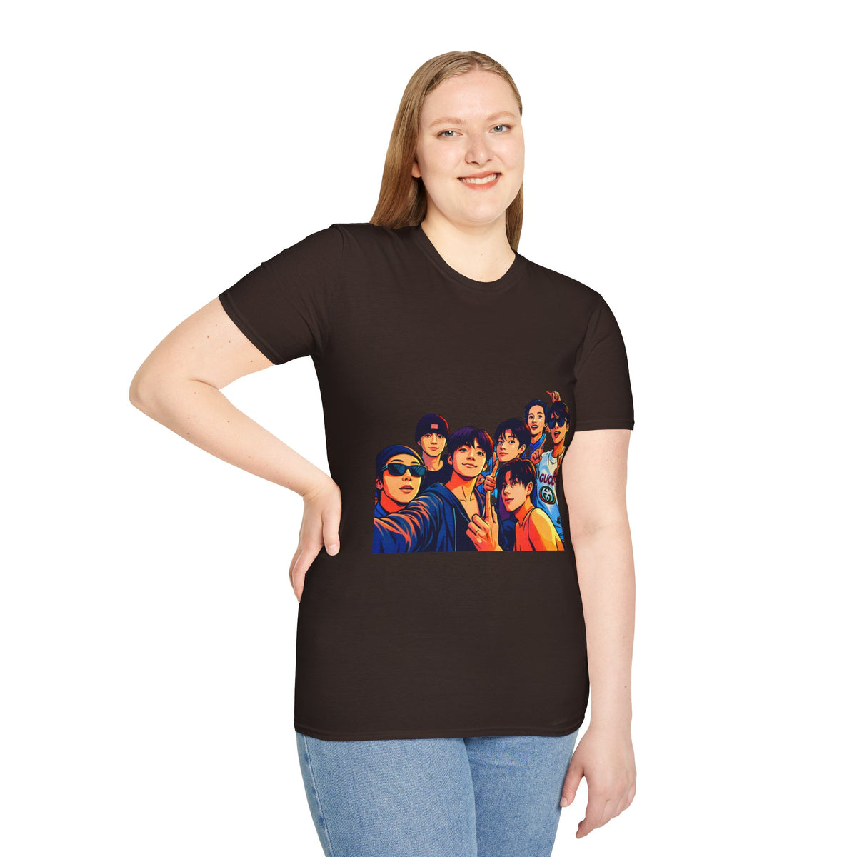 BTS K-Pop Group Photo T-Shirt — Colorful Band Portrait Tee